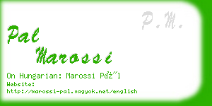 pal marossi business card